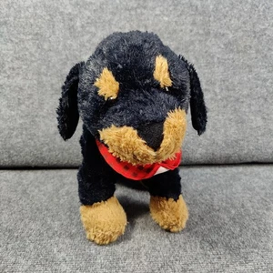 Rottweiler Dog Plush Puppy Tan Black Red Bandana Walgreens Stuffed Animal 15" - Picture 1 of 11