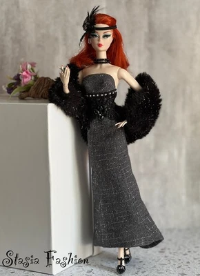 OOAK 6 pcs Dress/Reversable Jacket/Shoes/Headband Silkstone Barbie  PoppyParker - Image 1 of 4