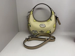 Coach NWT Carmen Mini Crossbody Bag In Lemon Print CAL00 - Picture 1 of 7