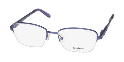 NUEVO MARCO DE GAFAS VERA WANG LUXE LASYA METAL Y PLÁSTICO PL MUJER OJO DE GATO PÚRPURA Foto 1 de 4