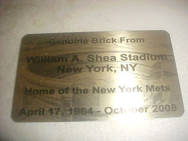 PLACA DE LADRILLO Estadio Shea de los Mets de Nueva York Foto 1 de 1
