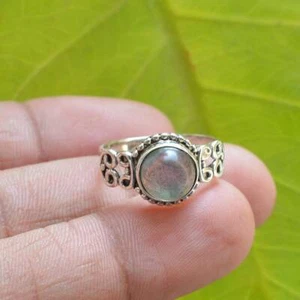 Natural Labradorite Ring,925 Sterling Silver,Handmade Ring,Gift,All Size 3 to 14 - Picture 1 of 9