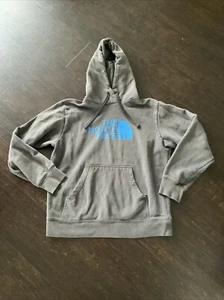 The North Face Hoodie Sweatshirt Charcoal Gray Fleece Pullover Mens M - Picture 1 of 3