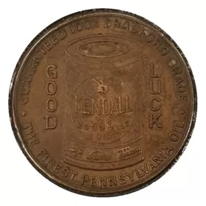 Kendall Motor Oil • Good Luck Token • 1930s • Pennsylvania - Bild 1 von 2