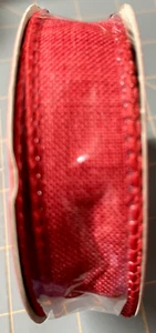 1" X 3YDS RED FABRIC RIBBON - Picture 1 of 1