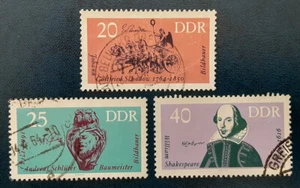 DDR Germany 1964 Postally Used Art Shakespeare Mi 1009-11 Scott 688-90 XF 7446 - Picture 1 of 2