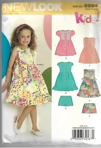 New Look Kids Pattern #6884-Child's Summer Dress in SIzes 3-8 - Picture 1 of 1
