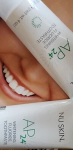 2X 100% NU SKIN® AP 24 Teeth Whitening Fluoride Toothpaste 110g (PACK OF TWO) UK - Picture 1 of 3