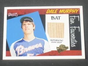Dale Murphy 2005 Topps reliquia de murciélago favoritos de los fanáticos de todos los tiempos (140/200) Atlanta Braves - Imagen 1 de 2