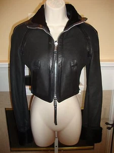 STUNNING NWT SUPER RARE $5,385 CROP SHEARLING & NUBUCK DSQUARED2 JACKET  - Picture 1 of 12