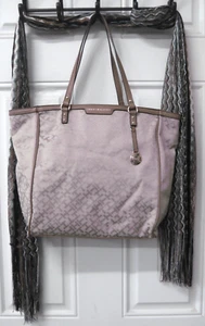 Bolso de Mano Grande TOMMY HILFIGER Marrón Logo Cuero Fayx Ribete Bolso de Hombro - Usado en Excelente Condición - Imagen 1 de 13
