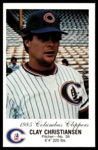 1985 Columbus Clippers Police Clay Christiansen Columbus Clippers #NNO