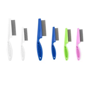 Pet and Dog Comb Cleaning Stainless Steel Needle Fine-Toothed Fleas Comb - Picture 1 of 11