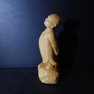 fina figura de madera de limón de un joven monje - de Jiangxi, China - Imagen 1 de 12