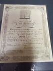 1852 Marriage Certificate - Signed by Jacob Gesner - Huberts Hill Baptist Church