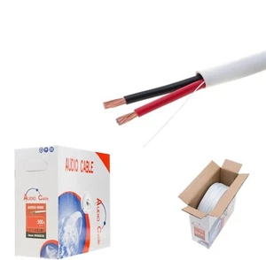 500ft Speaker Cable 14AWG CL2 Rated In-Wall 14/2 Stereo Audio Indoor Wire White - Picture 1 of 10