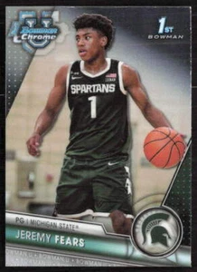 2023-24 Bowman University Chrome #56 Jeremy Fears Michigan State Spartans - Foto 1 di 2