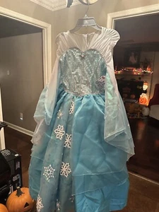 Disney deluxe Elsa Gown NWT Size 9/10 - Picture 1 of 3