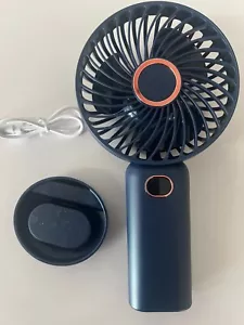 Mini Portable Hand-held Desk Fan Cooling Cooler USB Rechargeable +18650 Battery - Picture 1 of 2