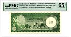 Netherlands Antilles: 10 Gulden 2.1.1962, Pick 2a. PMG Gem Uncirculated 65 EPQ.