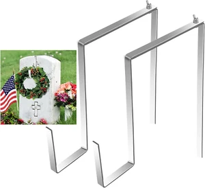 Colgador de corona de lápida para soporte de corona de cementerio para marcador Halloween - Imagen 1 de 12
