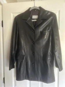 Reilly Olmes Black Leather Coat - Classic Style - Picture 1 of 5