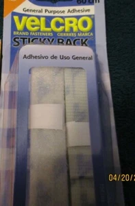 VELCRO BRAND FASTENERS General Purpose STICKY BACK Adhesive 24 in White Tape NEW - Picture 1 of 2