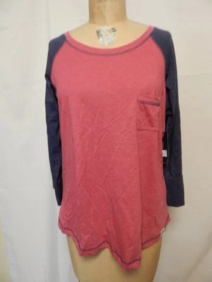 Camisa para dormir Tommy Hilfiger manga 3/4 rojo claret/eclipse nueva con etiquetas Foto 1 de 3