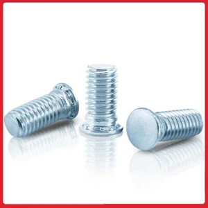 M3 3mm Galvanized Steel Pressure Riveting Flat Head Screws Bolts 5mm-40mm Length - Picture 1 of 8