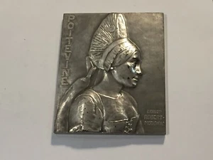 Medaille Plakette Nationale Briefmarkenausstellung Silber Niort 1966 (73-30) - Picture 1 of 6