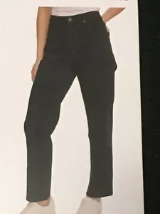 Calvin Klein Womens Straight Leg High Rise Jeans Size 4 - Jet Black - Picture 1 of 4