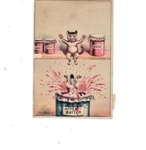 ANTIQUE VICTORIAN ADVERTISING CARD * THE ADAM & WESTLAKE WIRE GAUZE 1870'S - Picture 1 of 2