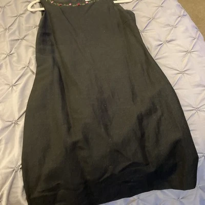 Used Casual Corner Black With Red And Pink Flowers Has A Zipper - Image 1 of 2