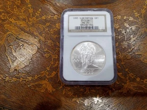 1995 -D $1 Olympics Cycling Commemorative Dollar - NGC MS 70 - Picture 1 of 2