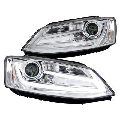 Fits 2011-2014 Volkswagen Jetta Mk6 Led Strip Projector Headlights Lamps Lh+Rh - Image 1 of 4