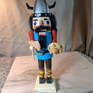 Vintage Old World Wooden Viking Soldier Nutcracker Kurt Adler? - Picture 1 of 16