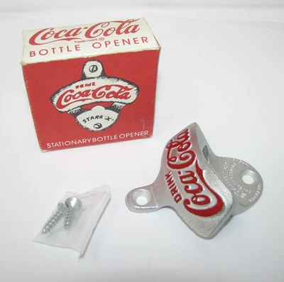 VINTAGE COCA-COLA STATIONARY BOTTLE OPENER STARR "X" BROWN MFG Newport News, VA - Image 1 of 3