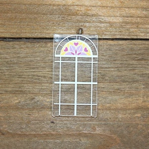 LEGO 57895pb039 Trans Glass for Window White Lattice Flower Pattern Set 41314 - Picture 1 of 2