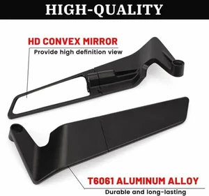 Universal Adjustable Motorcycle Mirrors Set – Rear View Side Wing Mirror Pair - Bild 1 von 9
