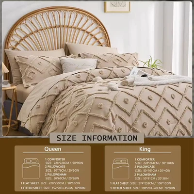 Комплект постельного белья в полоску из 7 предметов. Серый, черный и белый легкий микрофибры - Изображение 1 из 4