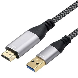 2m USB 3 0 Videokabel für den Zugriff perfekt für Laptop und Projektor - Afbeelding 1 van 8