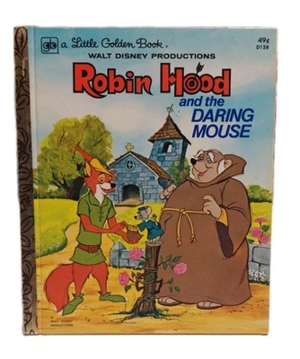🏹 1974 Robin Hood and the Daring Mouse – Little Golden Book D128 – Hard Copy - Image 1 of 4