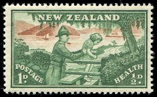 New Zealand 1946 Health 1d + 1/2d Soldier MNH - SG 678 - Image 1 of 1