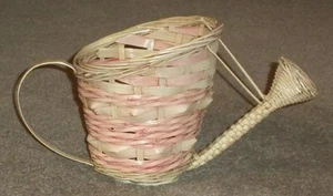 CESTO IN VIMINI VINTAGE A FORMA DI ANNAFFIATO - Foto 1 di 5