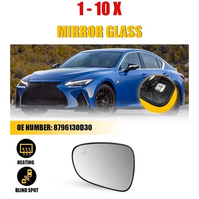 Espejo retrovisor térmico transparente izquierdo con punto ciego 1-10 piezas para Lexus ES350 IS250 IS350 Foto 1 de 4