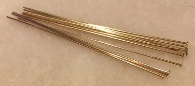10 alfileres de cabeza rellenos de oro de 14 quilates calibre 24, 2" para hacer joyas Foto 1 de 4