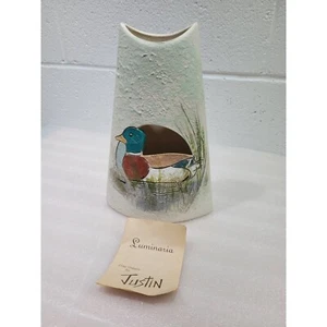 Imagen de arcilla Luminaria por Justin Southwestern Duck hecha a mano numerada - Imagen 1 de 12