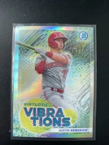 Bowman Chrome Virtuosic Vibrations 2022 #VV9 Austin Hendrick Reds - Imagen 1 de 2