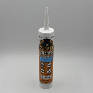 Sellador Gorilla Impermeable Masilla y Sello 100% Silicona, Blanco, 1 Pack, Blanco - Imagen 1 de 5