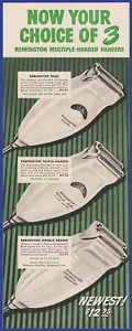 Rasoio elettrico multitesta vintage 1941 REMINGTON rasoio stampa anni '40 annuncio - Foto 1 di 1